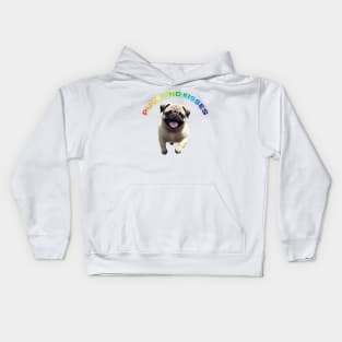 Just Pugs and Kisses 6 Kids Hoodie